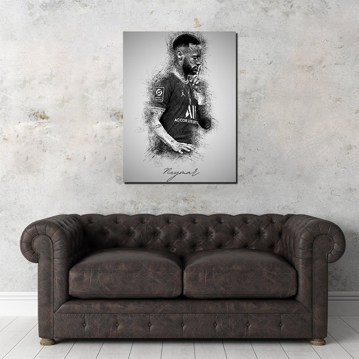 Stunning Neymar Wall Art - Ideal for Sports Fans