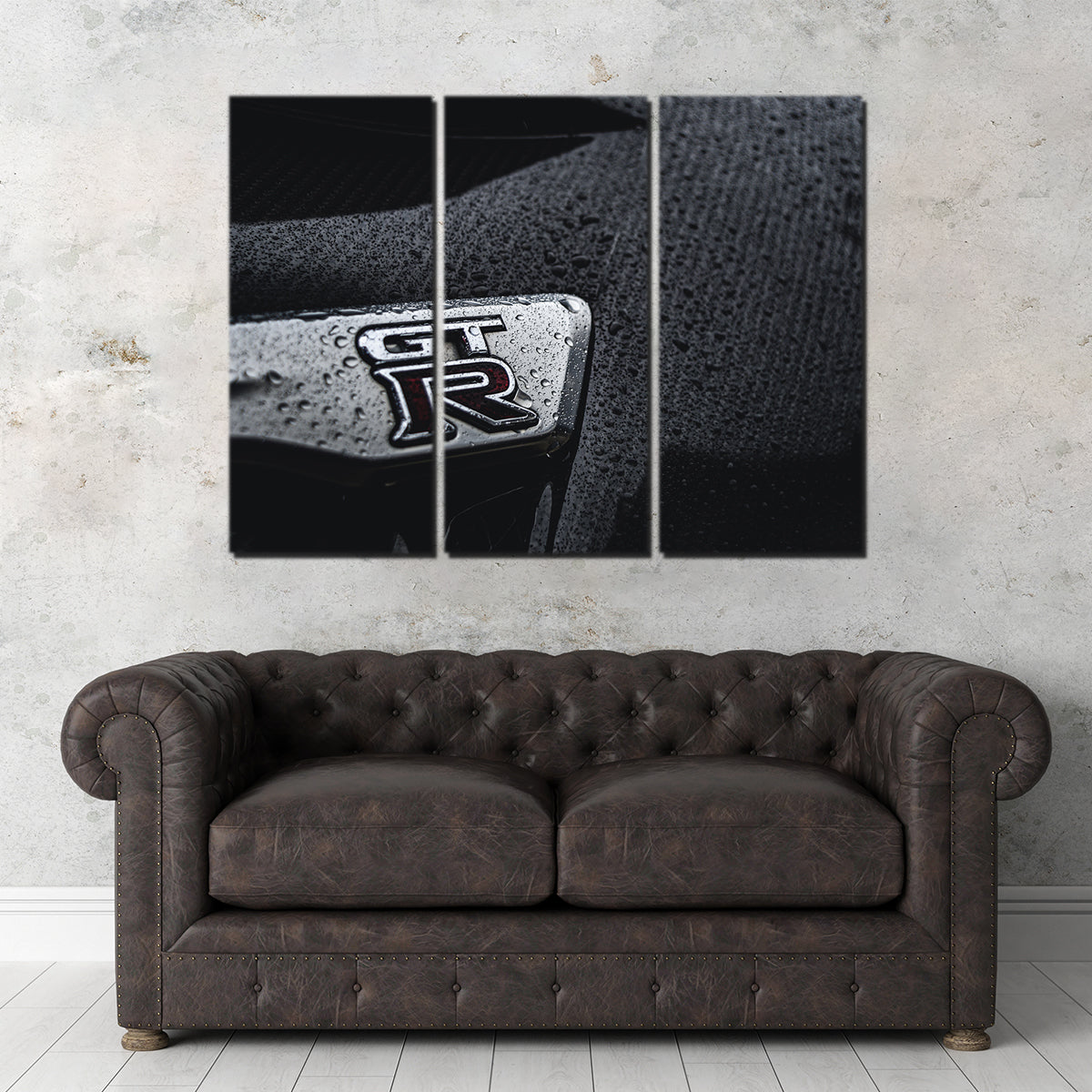 Stunning Nissan GTR Rain Drops Wall Art for Your Home Decor