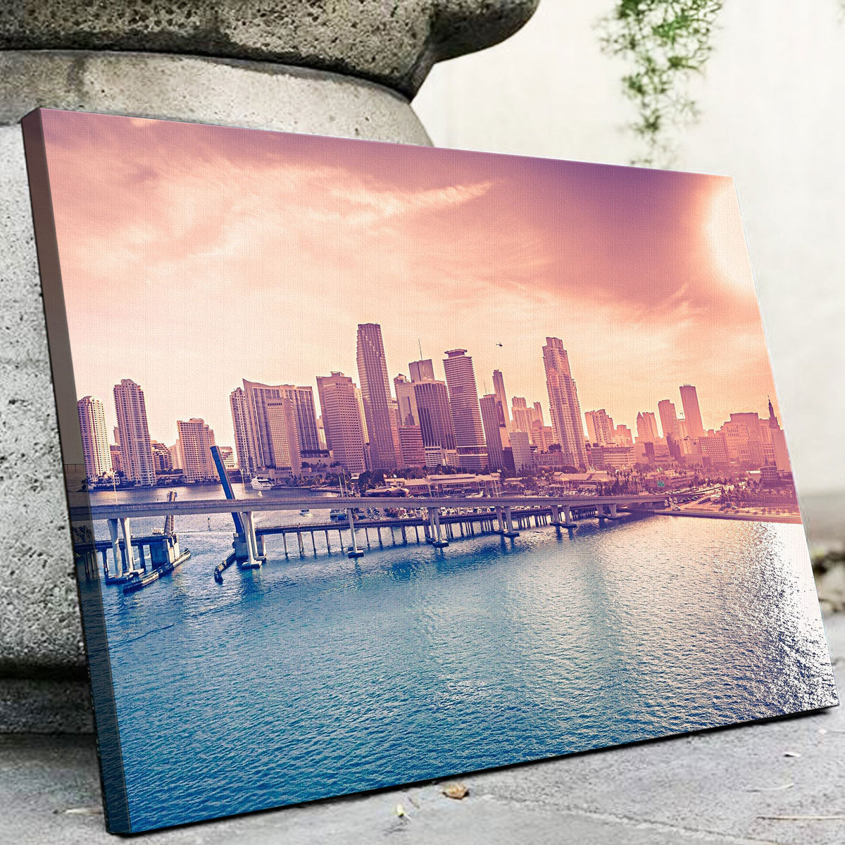 Stunning Miami Skyline Wall Art for Striking Home Decor