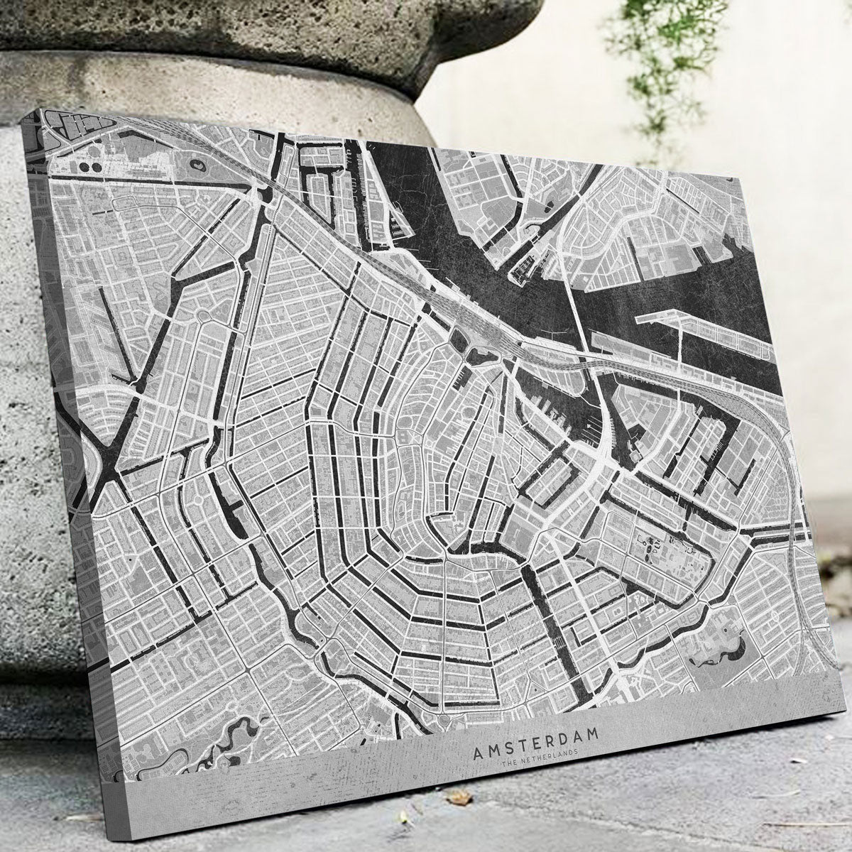 Stunning Amsterdam Map 2 Wall Art - Ideal for Home Decor