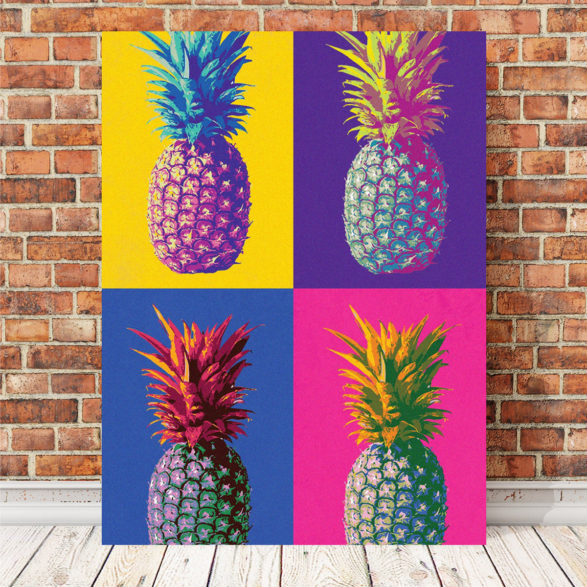 Happy Pineapple Inspiring Wall Art by Ralph & Laura Design