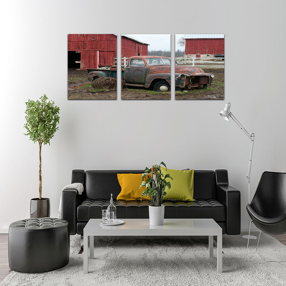 Authentic Old Wisconsin Dairy Farm Truck Wall Art - Ideal for Home Decor