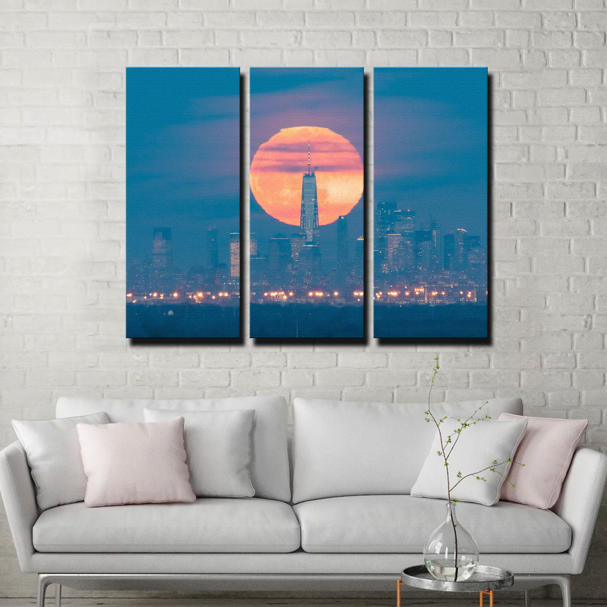 Stunning New York Sun Skyline Wall Art by Dennis Maida