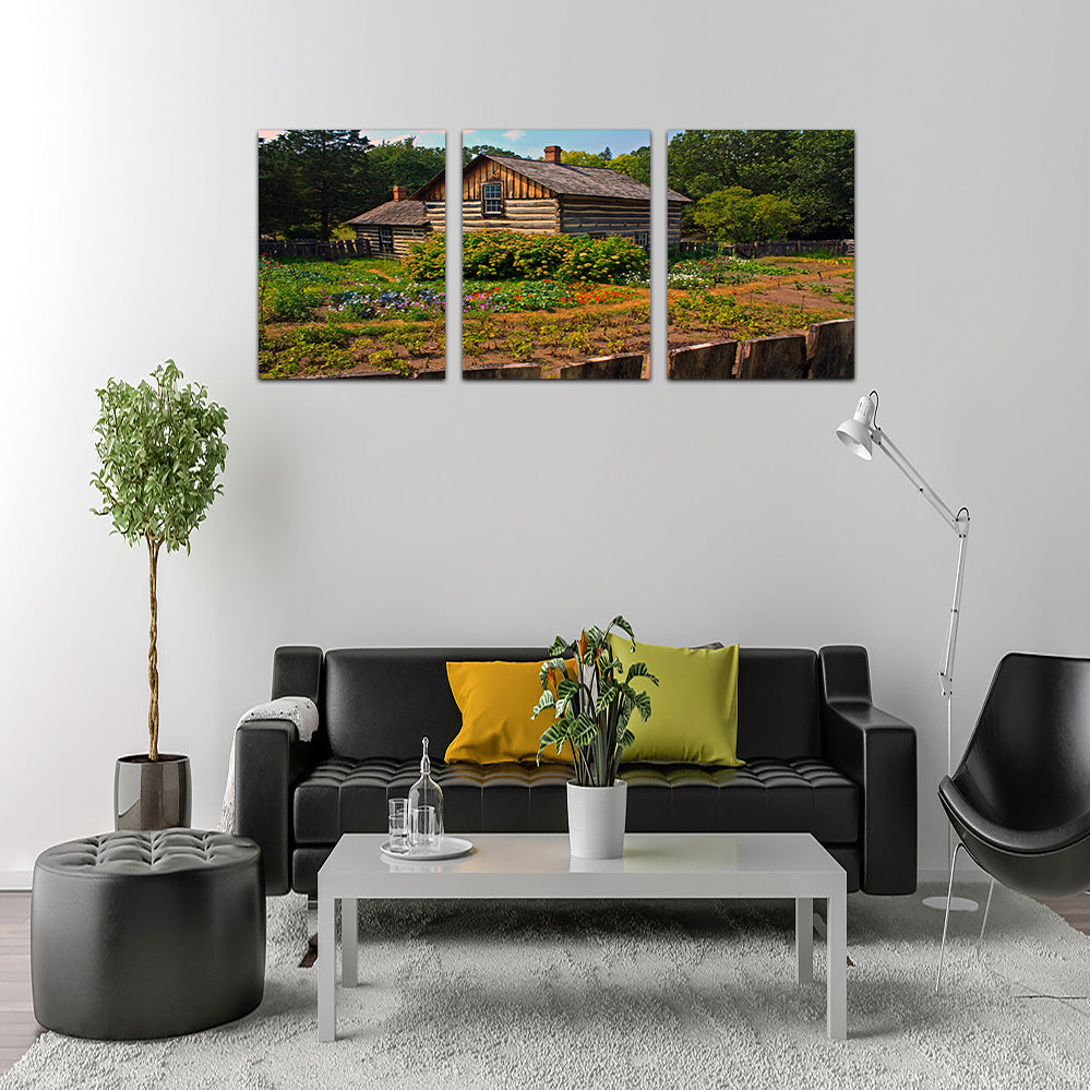 Pedersen House And Garden Wall Art - Sustainable Kiln - Dried Pine Framed Canvas