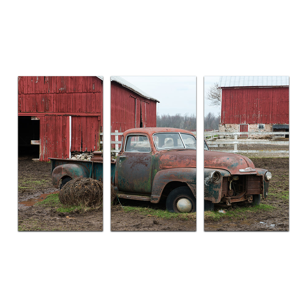 Authentic Old Wisconsin Dairy Farm Truck Wall Art - Ideal for Home Decor