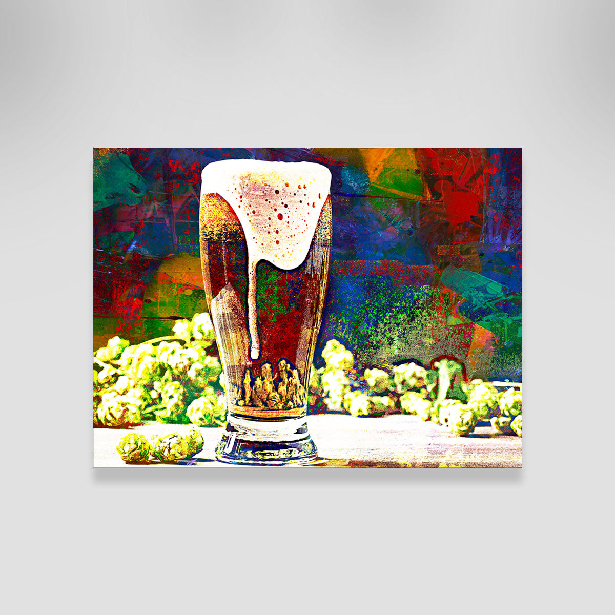 Stunning Beer Hops Abstract Wall Art for a Unique Home Decor
