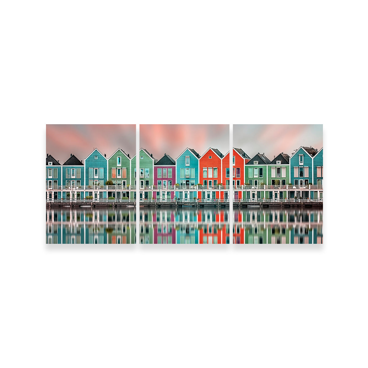 Exquisite Handmade Dutch-Style Kiln-Dried Pine Wood Wall Art