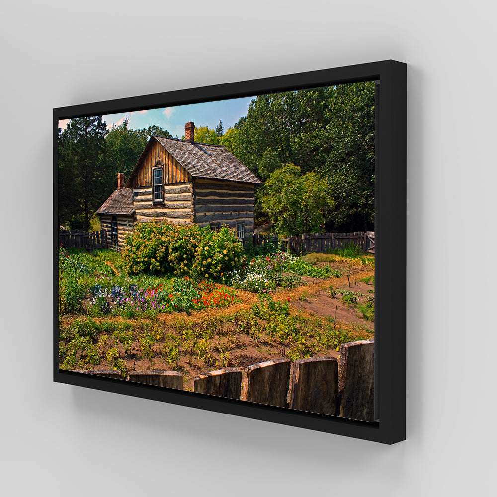 Pedersen House And Garden Wall Art - Sustainable Kiln - Dried Pine Framed Canvas