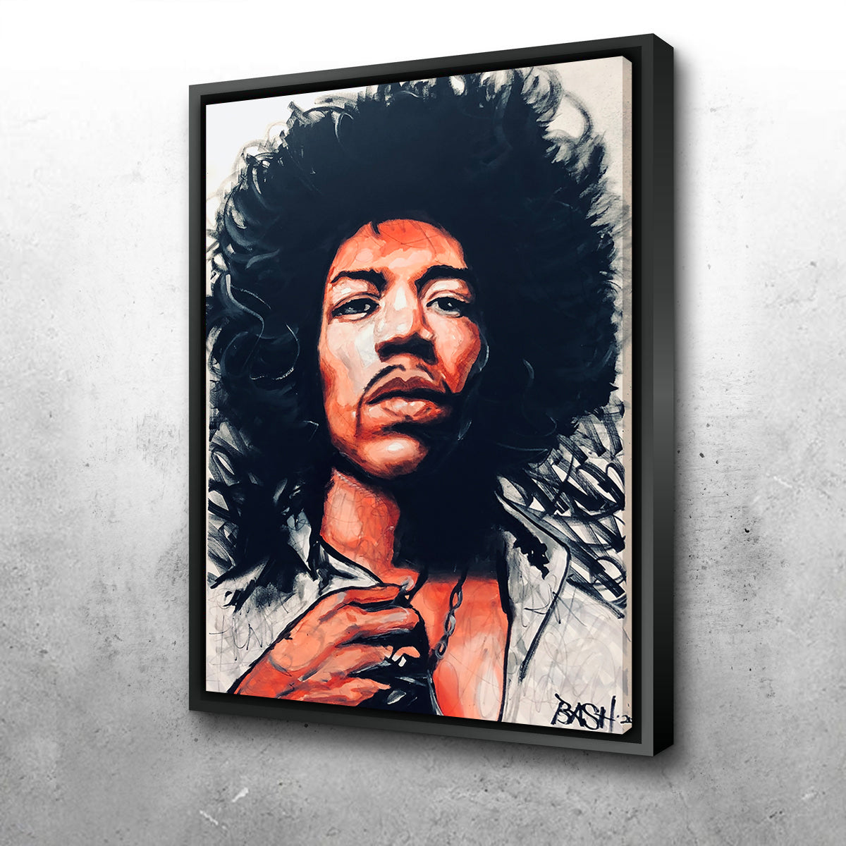 Stunning Portrait of Jimi Hendrix Wall Art for Music Lovers