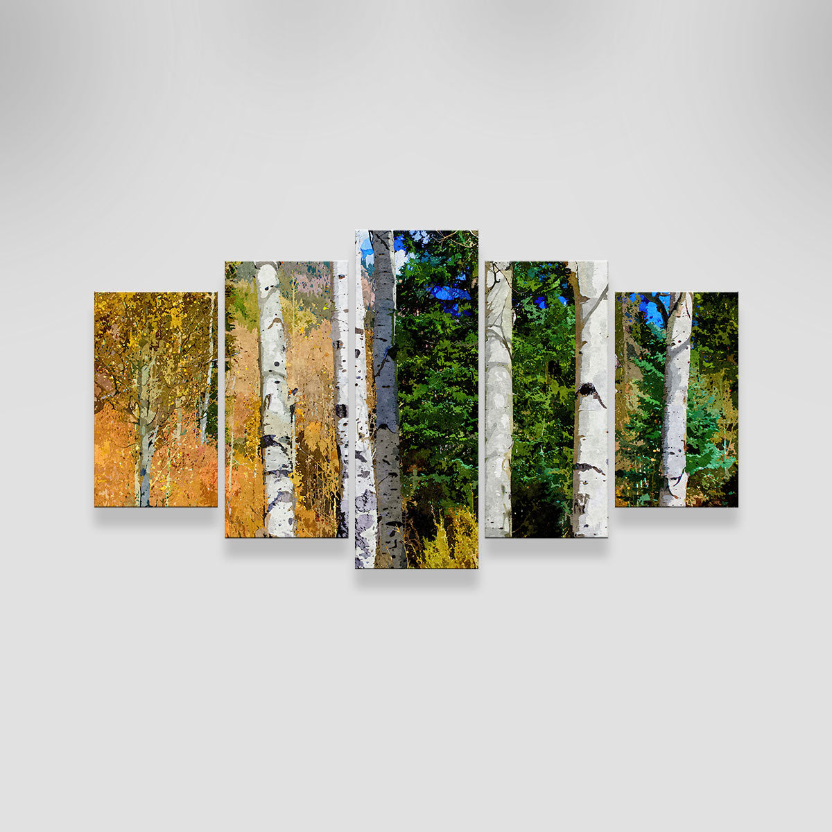 Exquisite Hillside Aspen Grove Wall Art by Denise Dundon