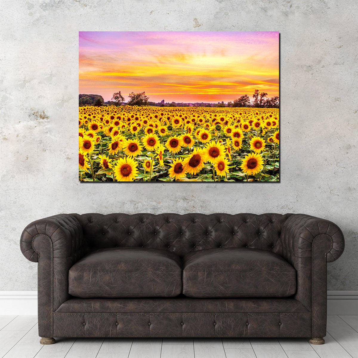 Stunning Bed of Sunflowers Wall Art for Your Home Decor