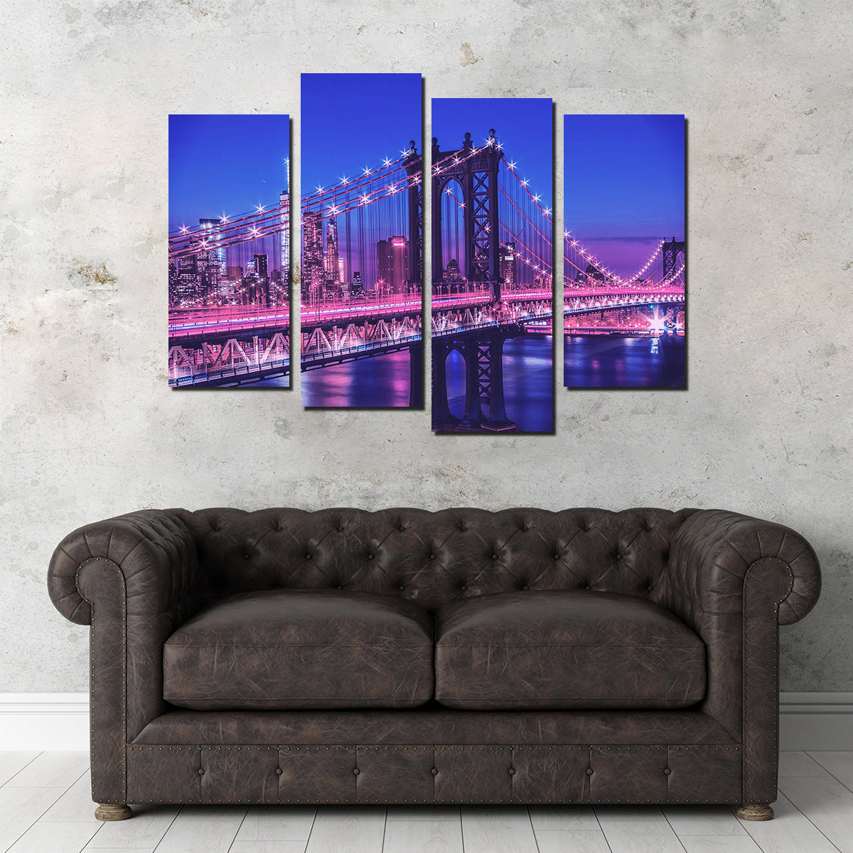 Stunning New York Manhattan Bridge Wall Art by Dina Rolle