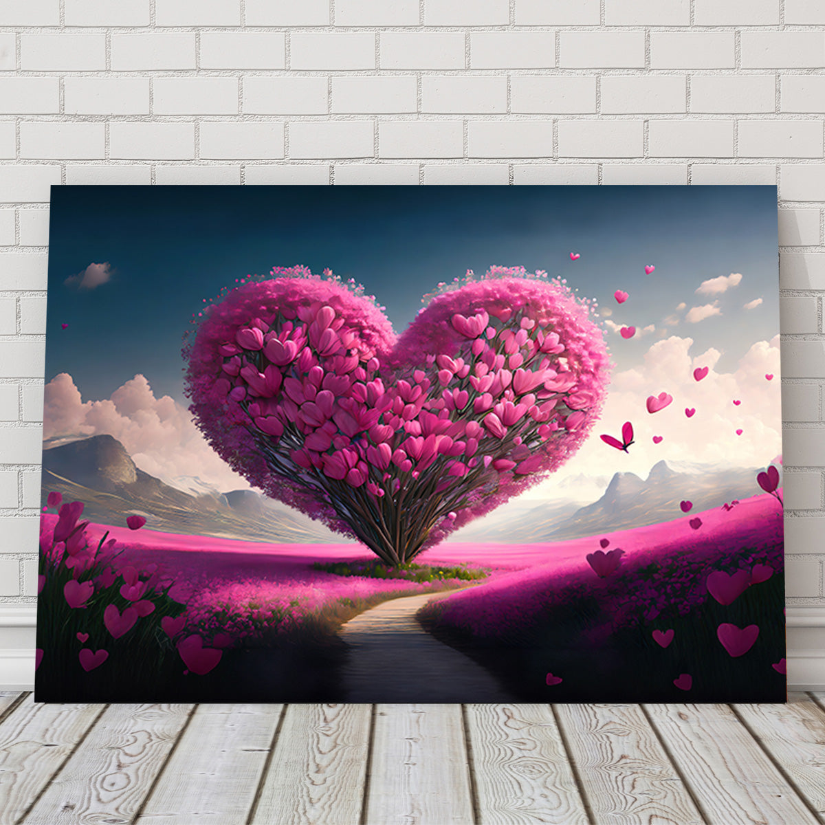 Gorgeous Pink Heart Wall Art
