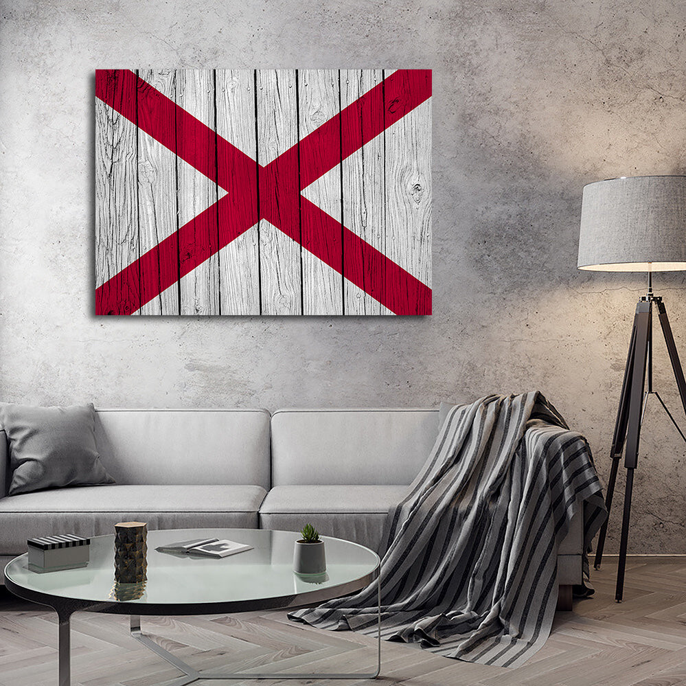 Eye - Catching Alabama State Flag Wall Art for Your Home Decor
