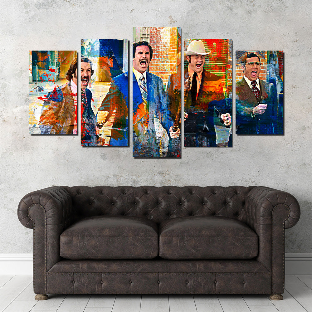 Anchorman Crew with Weapons Stunning Wall Art for Your Home Decor
