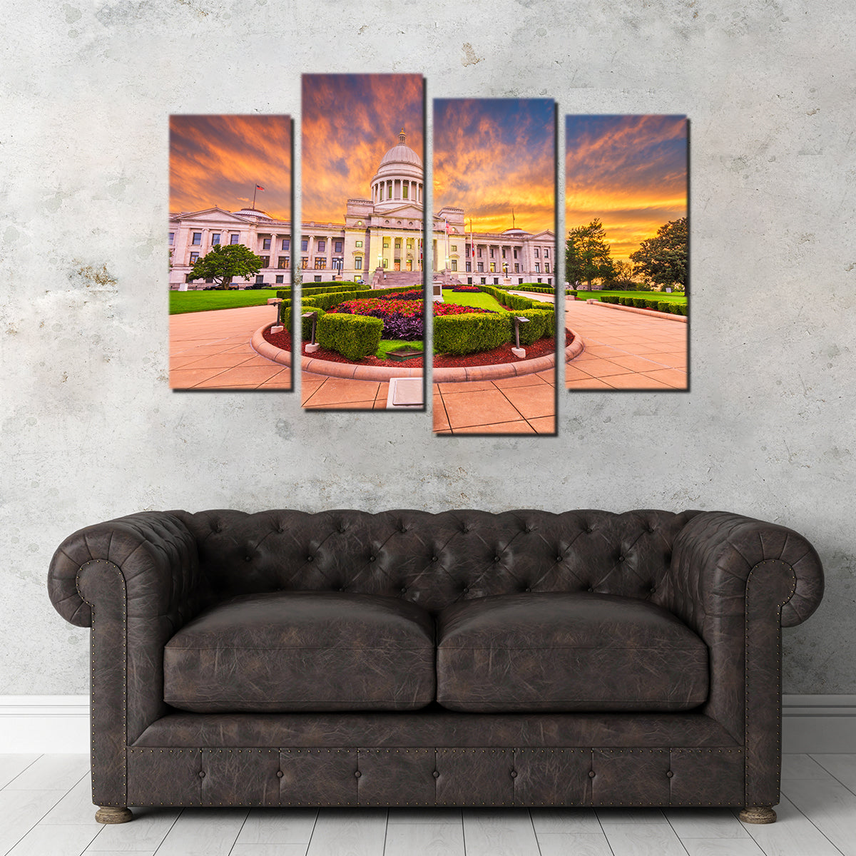 Stunning Arkansas State Capitol Building Wall Art - Museum Quality Canvas on Sustainable Pine Frames