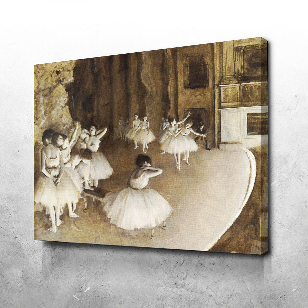 Exquisite Ballet Rehearsal Wall Art by Edgar Degas