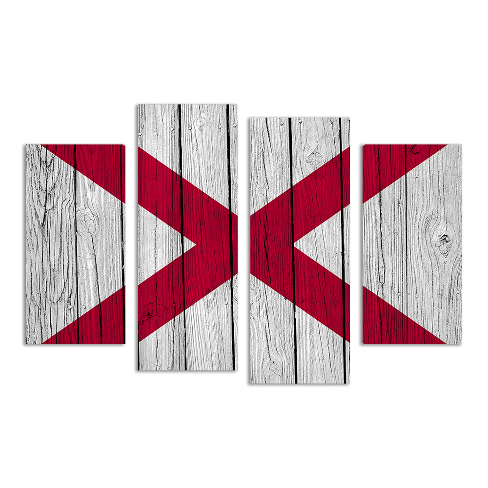 Eye - Catching Alabama State Flag Wall Art for Your Home Decor