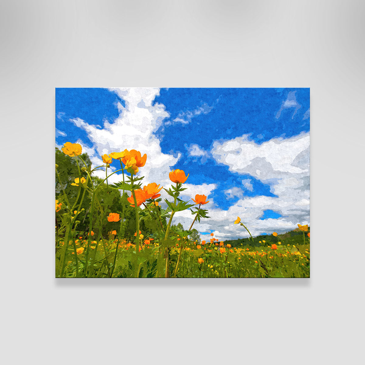 California Poppies Under The Blue Skies Stunning Wall Art by Denise Dundon