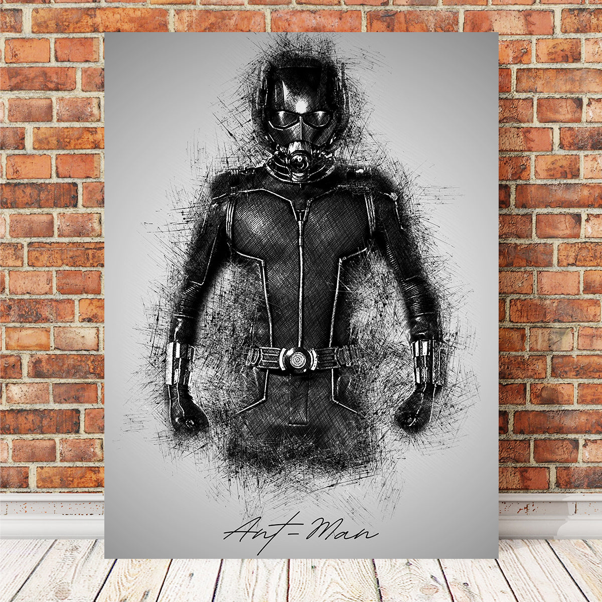 Unique Ant - Man Sketch Wall Art for Marvel Fans