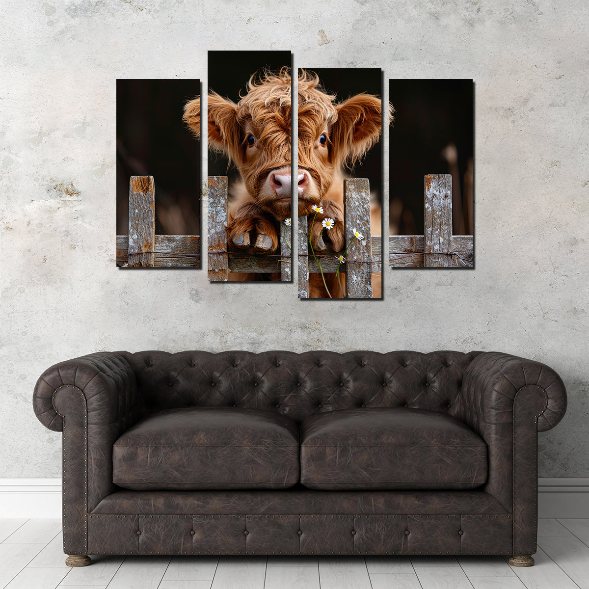 Gorgeous Highland Baby Calf Wall Art for Stunning Home Decor