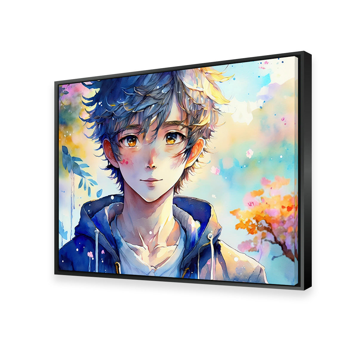 Stunning Anime Boy Watercolor Art Print