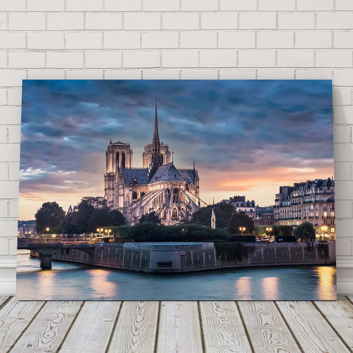Stunning Notre Dame Sunset Wall Art for Home Decor