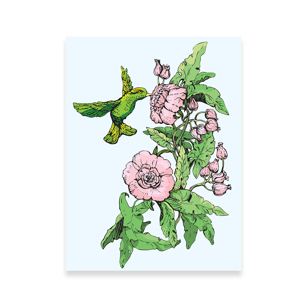 Exquisite Hummingbird Drinking Nectar Wall Art for Stunning Home Decor
