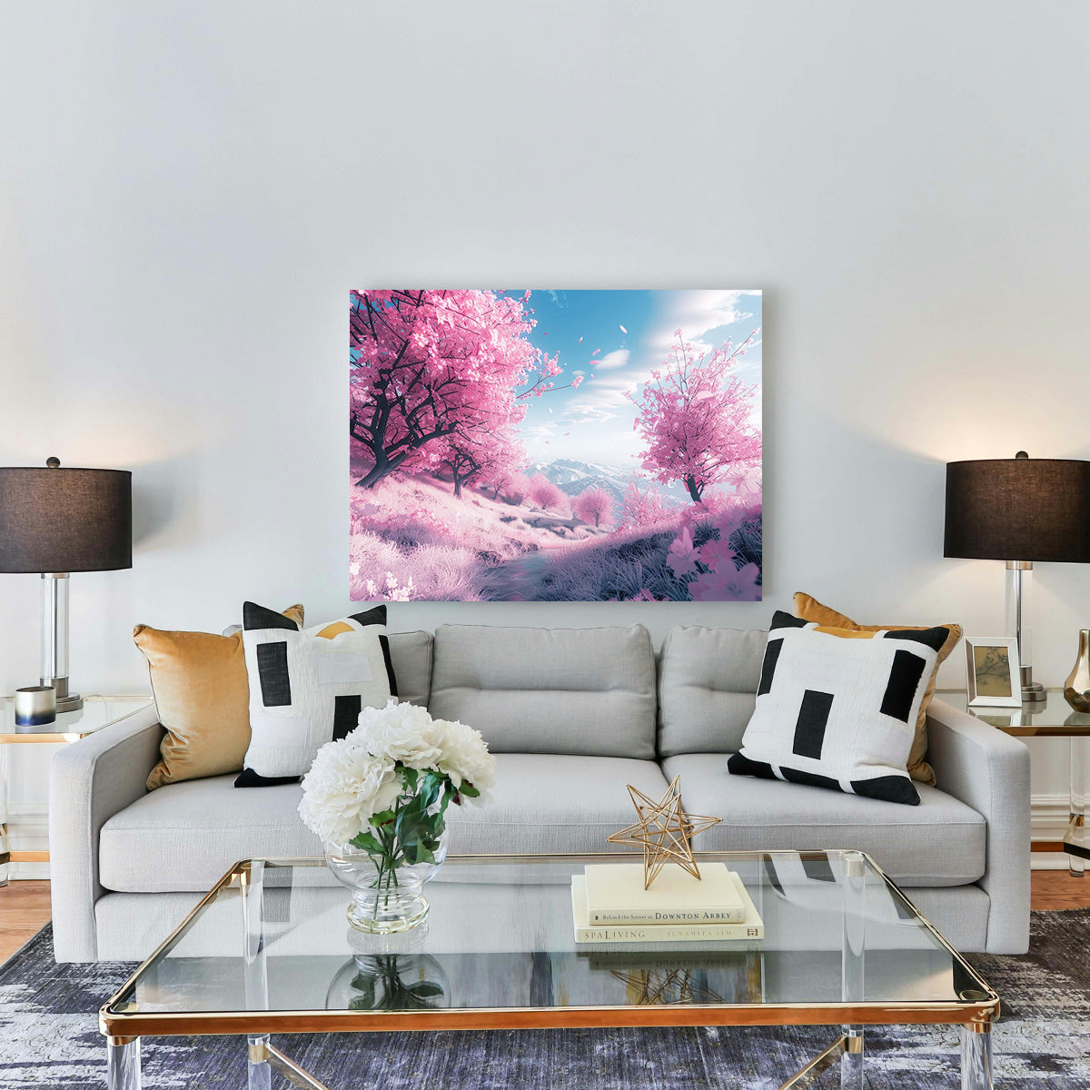 Stunning Pink Forest Wall Art