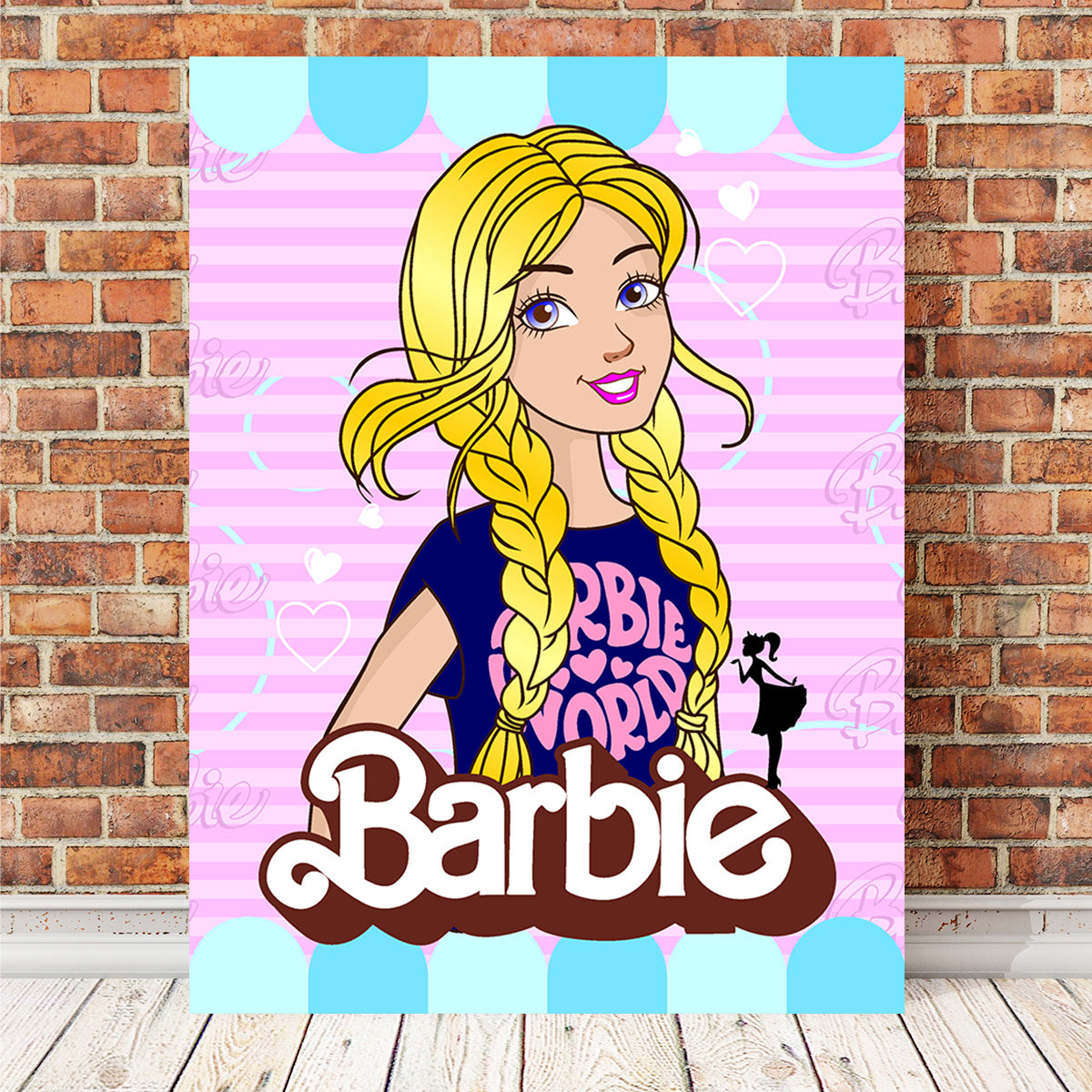 Barbie Girl - Exquisite Canvas Print with Sustainable Pine Frame