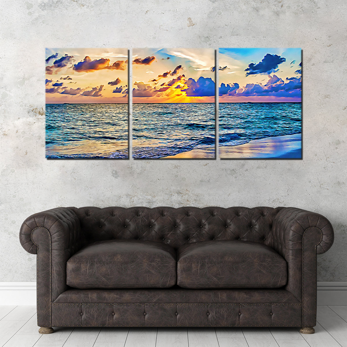 Stunning Azure Sunset Wall Art by Denise Dundon