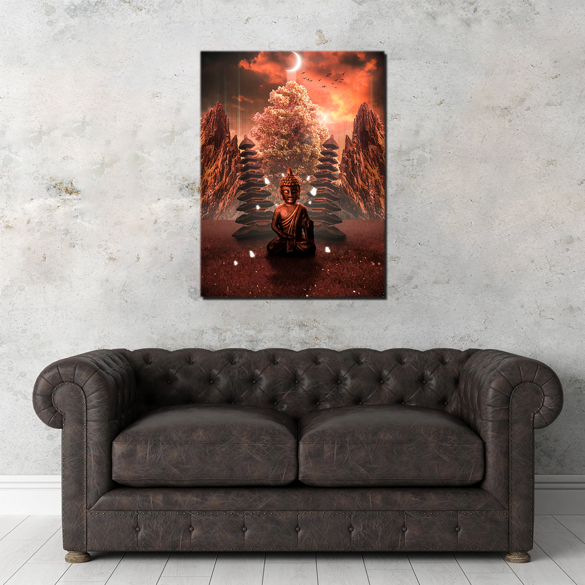 Exquisite Sin Buddha Wall Art by INDOARC