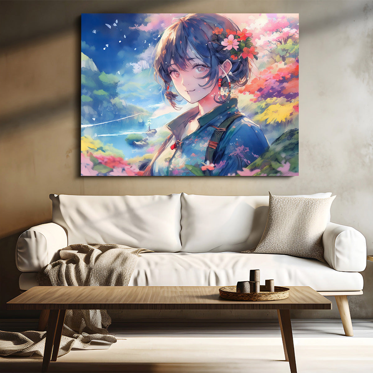 Exquisite Anime Lady Canvas Print