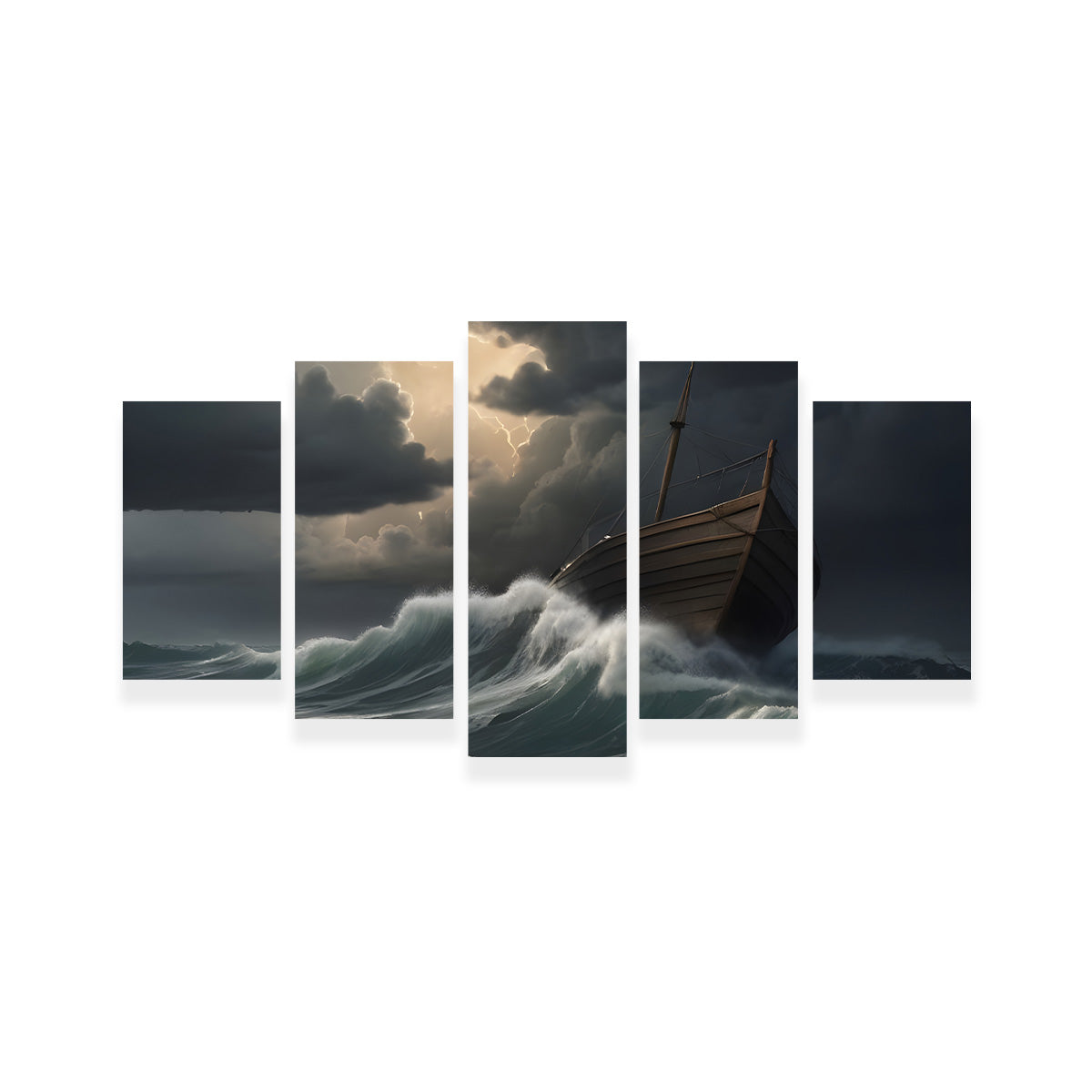 Exquisite Old Wooden Ship Wall Art - Handmade with Sustainable Materials