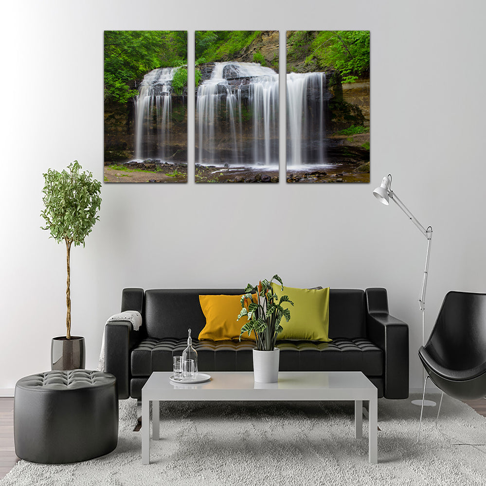 Stunning Cascade Falls Wall Art with Sustainable Pine Frames