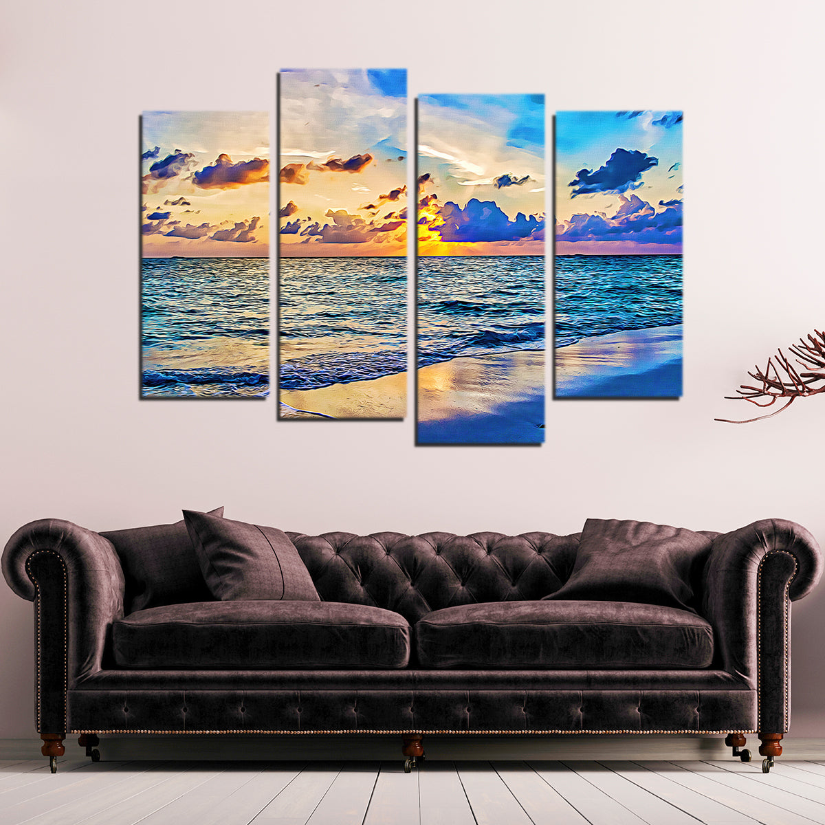 Stunning Azure Sunset Wall Art by Denise Dundon
