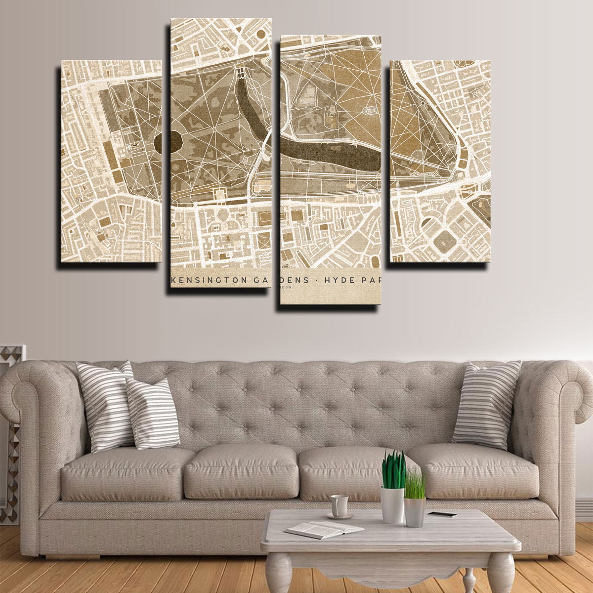 Exquisite Hyde Park Map Wall Art by Blursbyai