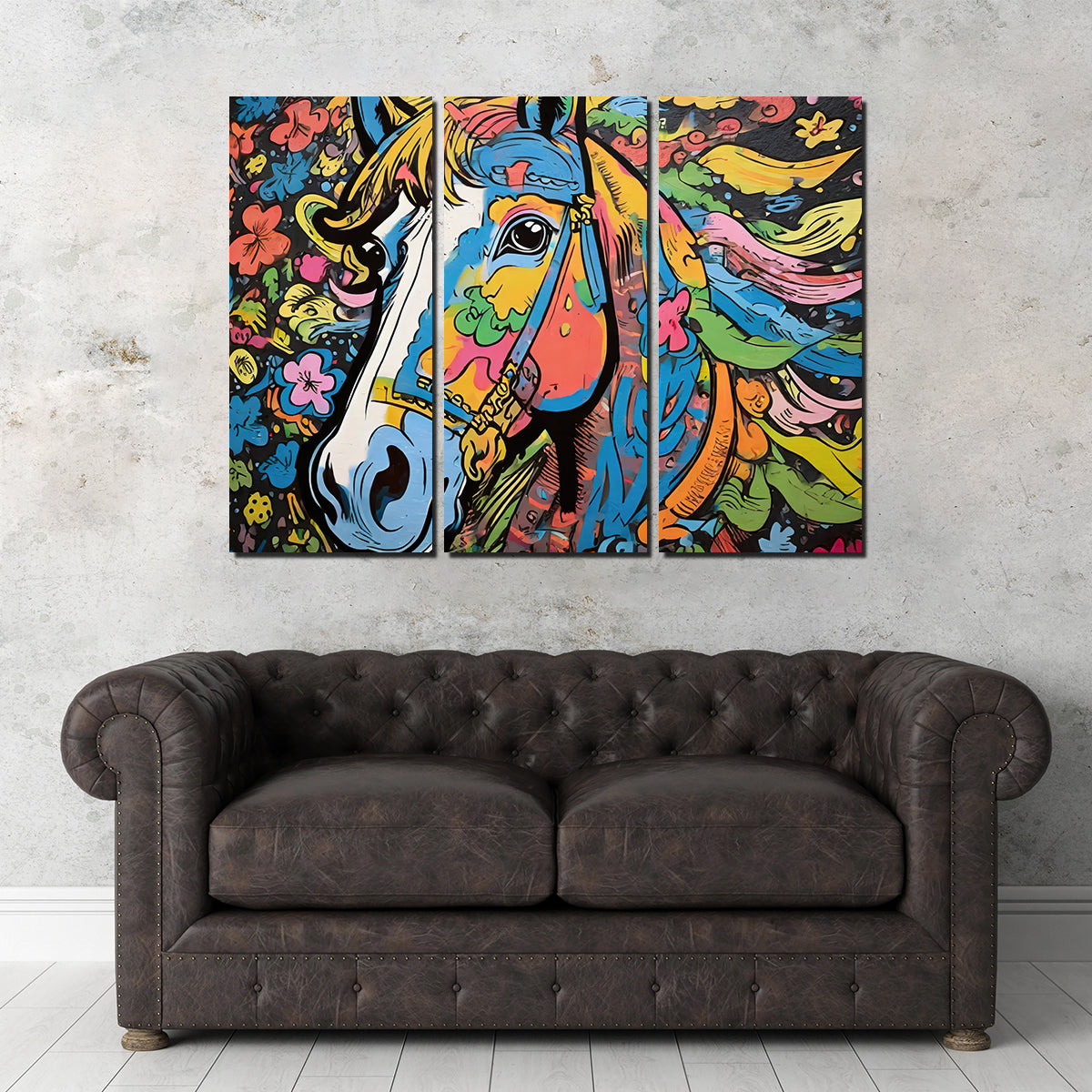Stunning Horse Graffiti Wall Art by Stephen Chambers