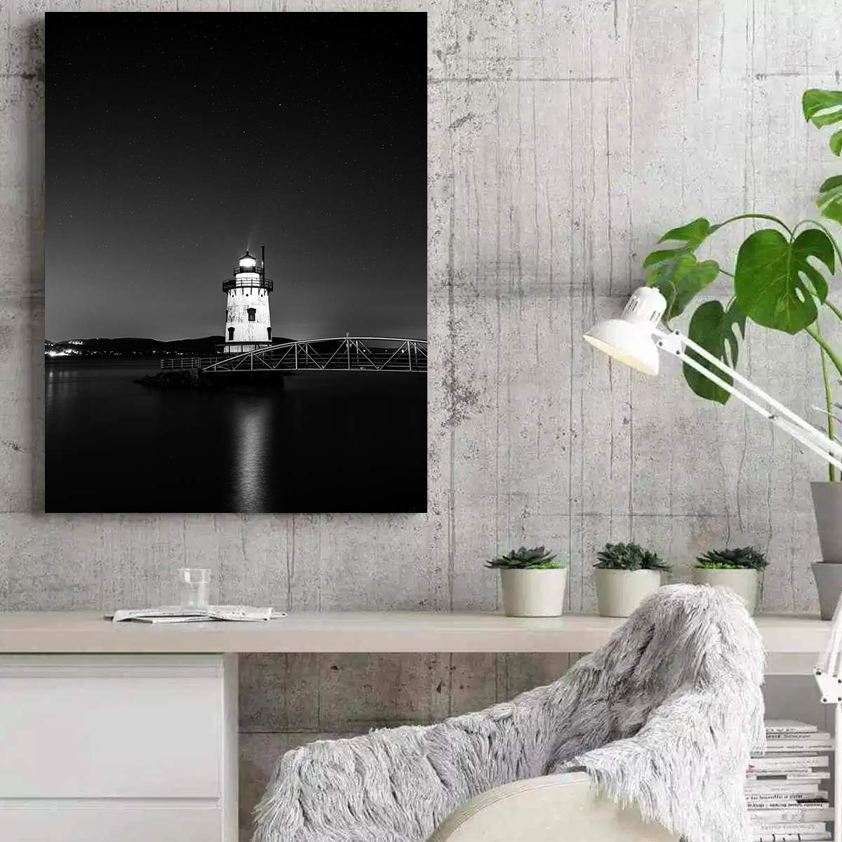 Stunning Beacon in the Stars Wall Art by Dennis Maida