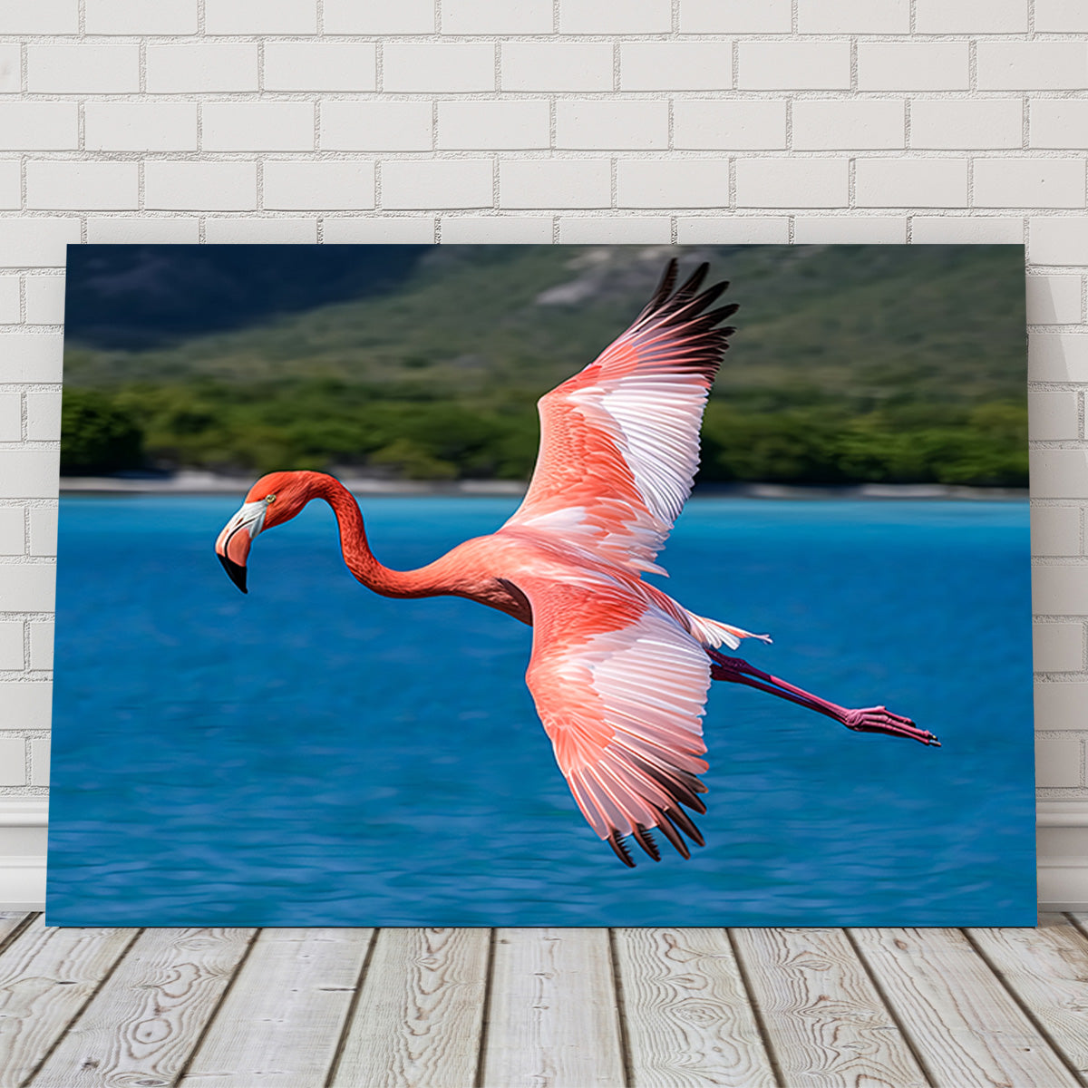 Stunning Pink Flamingo Flying Wall Art for Home Decor