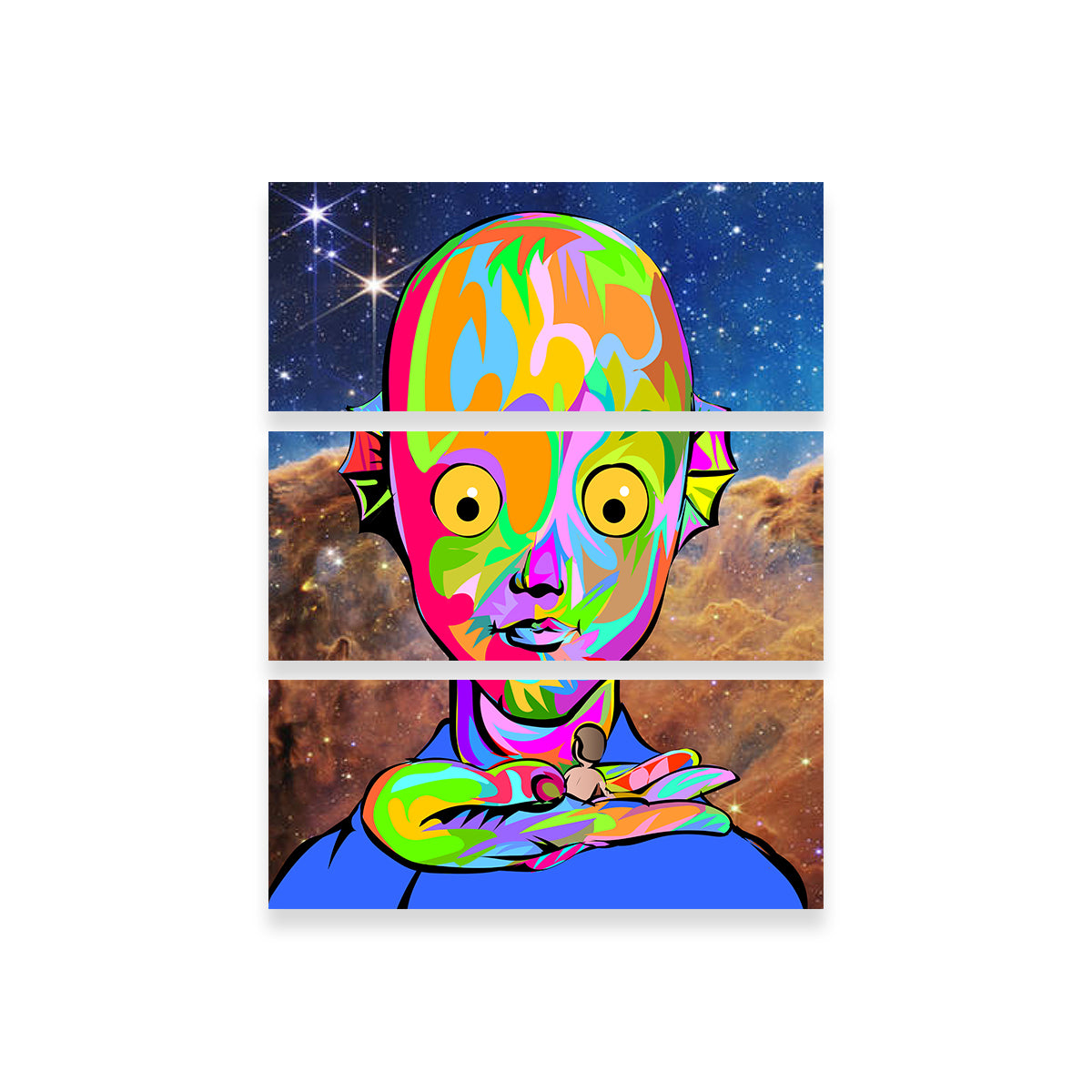 Unique Alien Face Wall Art for Stunning Home Decor