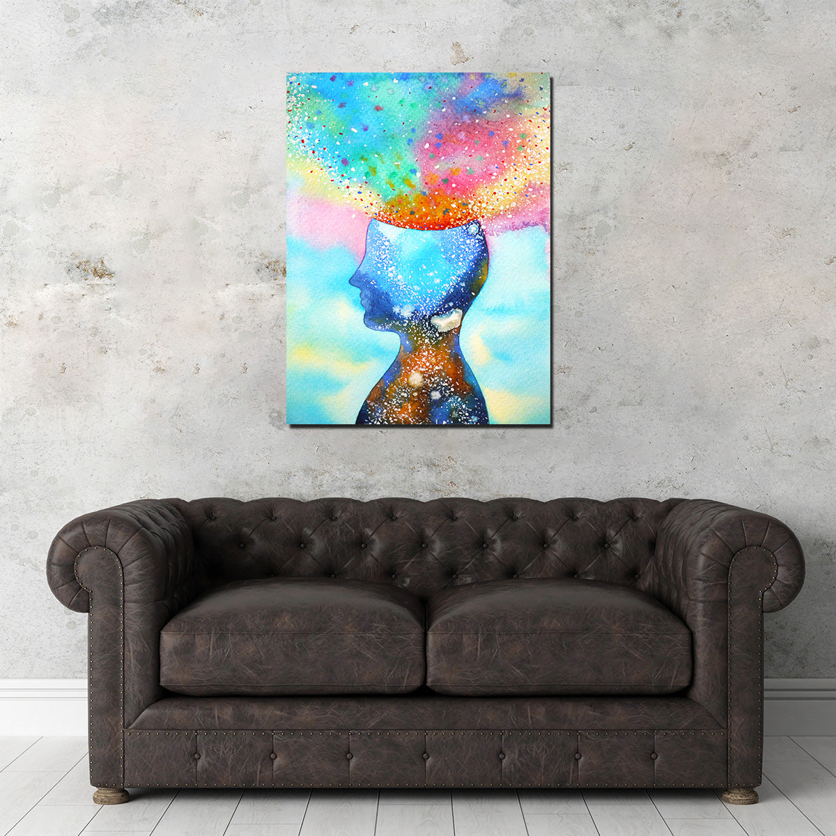 Chakra Power Wall Art - Handmade Sustainable Pine Wood Framed Museum Quality Canvas