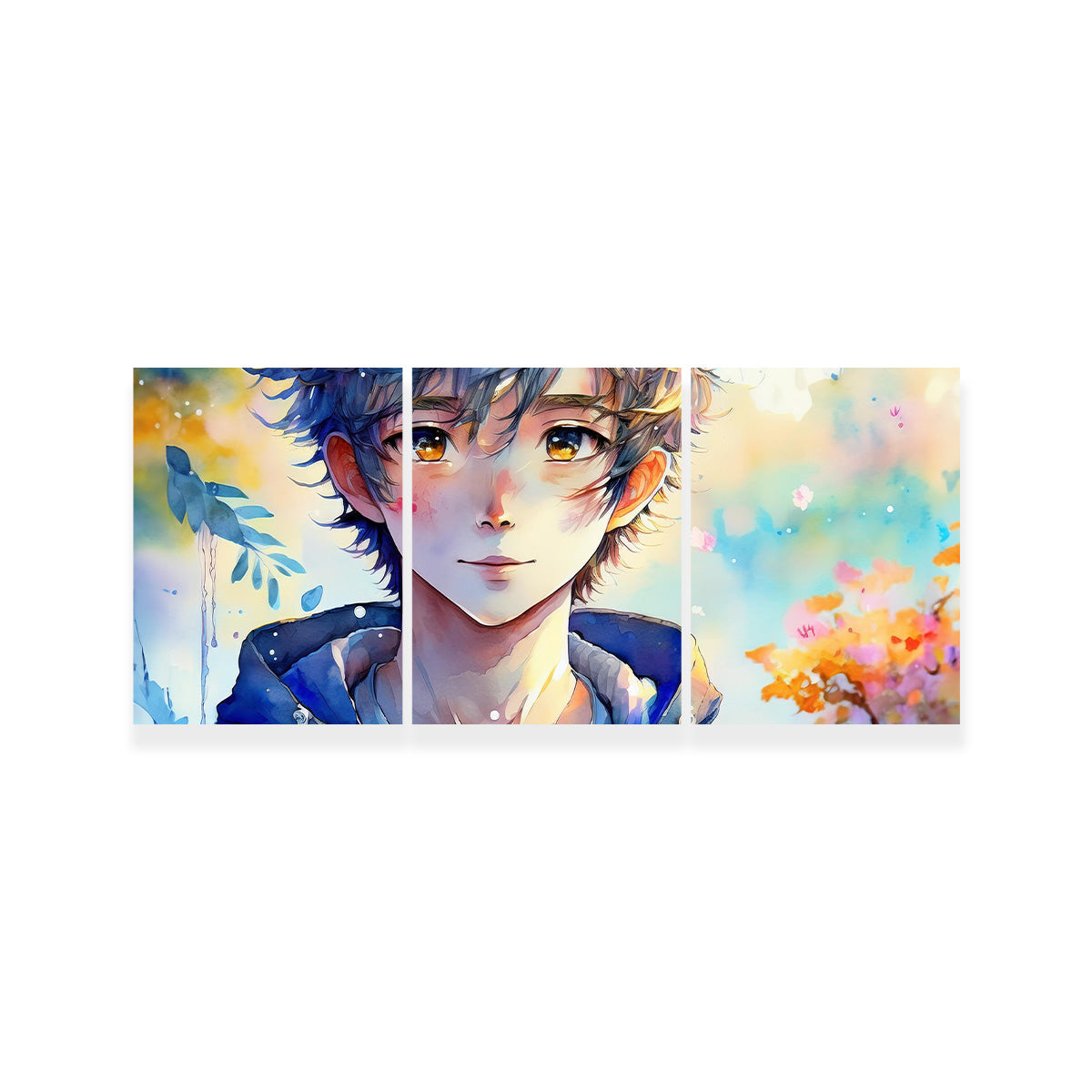 Stunning Anime Boy Watercolor Art Print