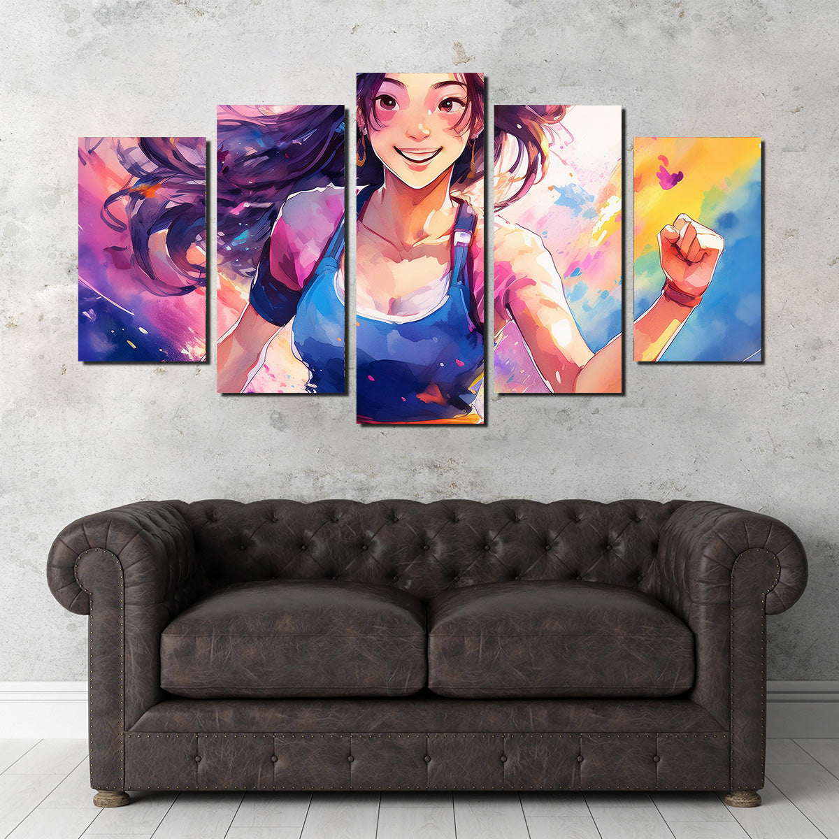 Dynamic Anime Girl Art Print