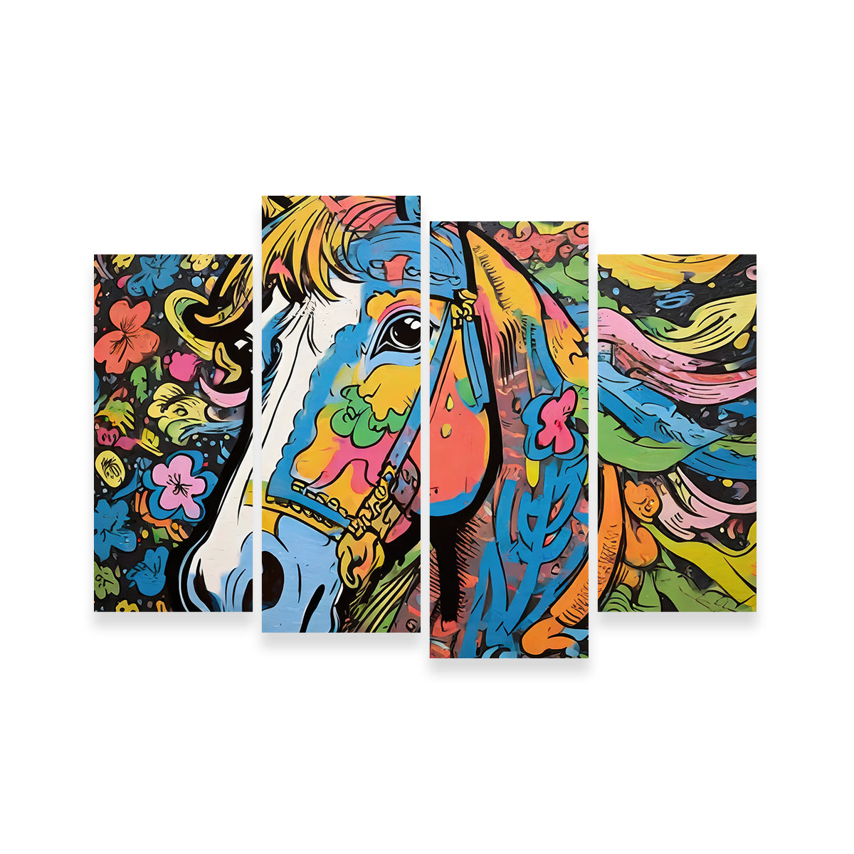 Stunning Horse Graffiti Wall Art by Stephen Chambers