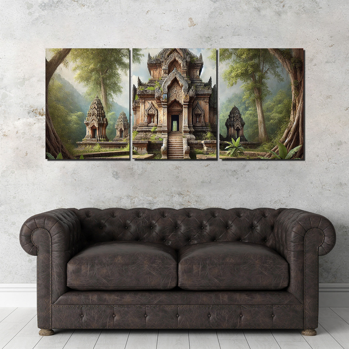 Exquisite Ancient Buddhist Temple Canvas Print