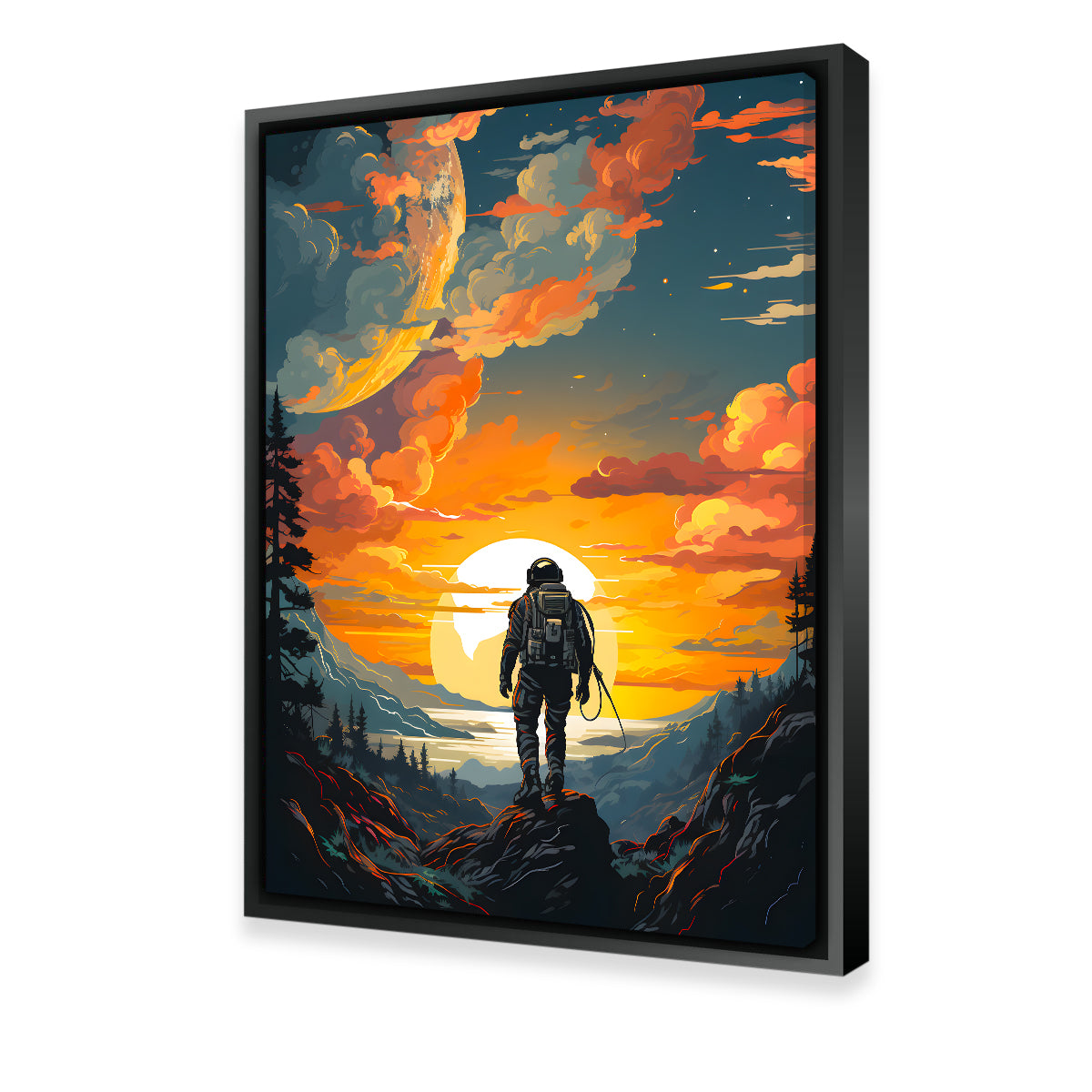 Stunning Astronaut Travelling Wall Art by Valth Graphics