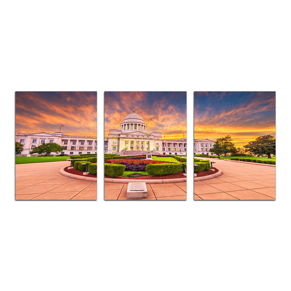 Stunning Arkansas State Capitol Building Wall Art - Museum Quality Canvas on Sustainable Pine Frames