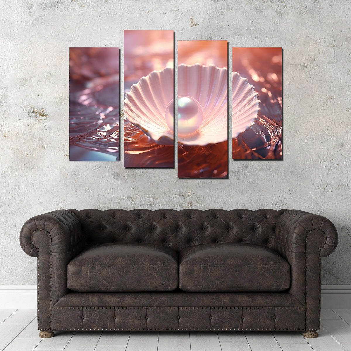 Exquisite Pearl & Seashell Art Prints on Museum Quality Canvas