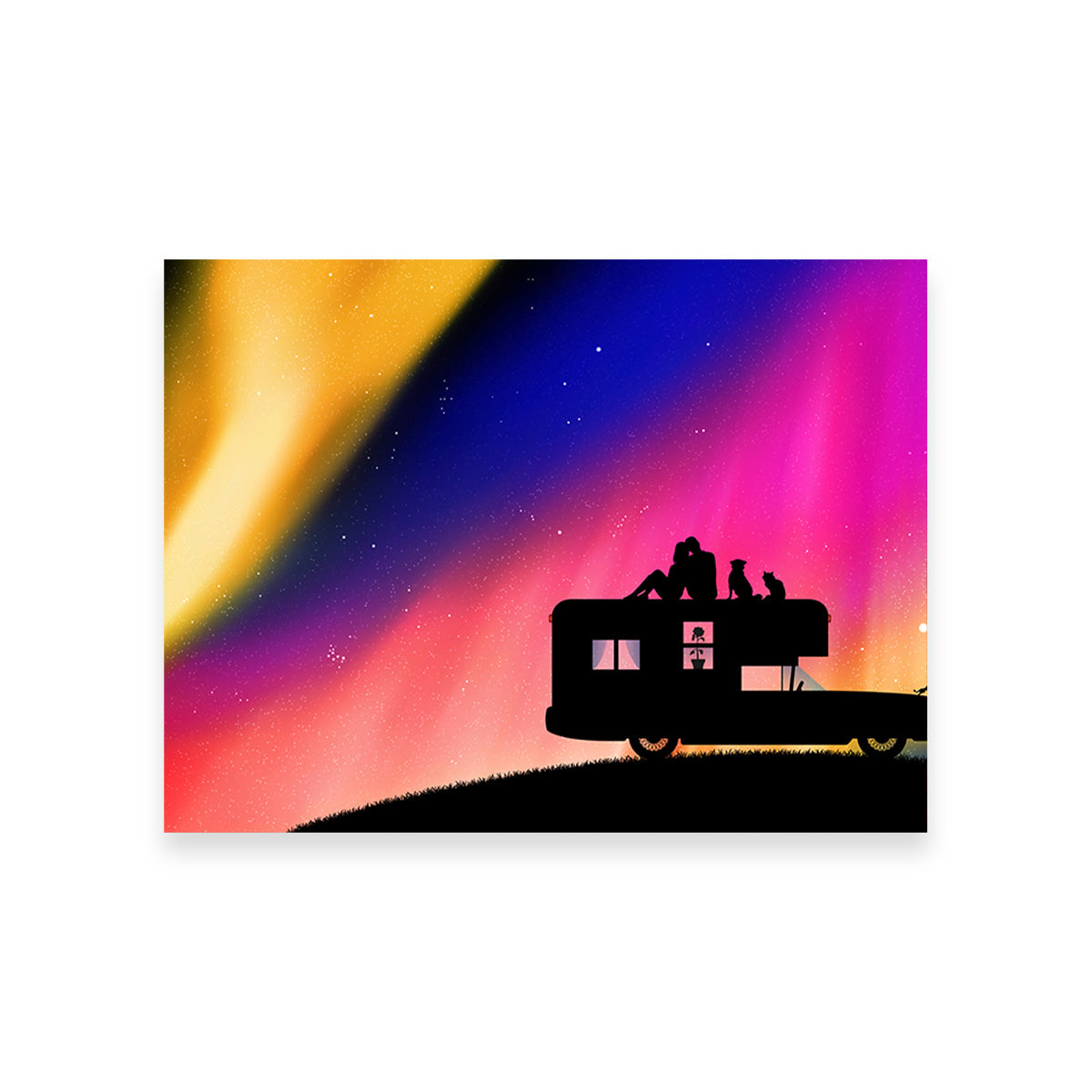 Stunning Northern Lights Camping Wall Art for Your Home Decor